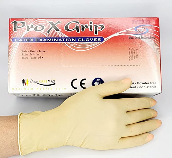 Dr. One Pro X Grip Latex Untersuchungshandschuhe 100 Stück Einmalhandschuhe