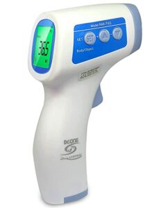 Dr. One Infrarot-Fieberthermometer – punktgenaue Temperaturmessung ohne Körperkontakt – hygienischer Stirnthermometer mit LCD-Anzeige für Erwachsene, Kinder und Säuglinge