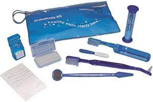 Schutzwachs in Ortho Kit Zahnpflegeset für unterwegs und zuhause – Mundpflege-Set mit Interdentalbürste, Zahnseide, Zahnspangenwachs uvm. - Ideal für Zahnspangenträger